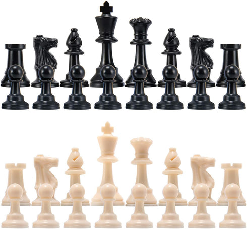 Amerous Chess Pieces, Chessmen with 3.75” King Height, Figurine Chess Pawns for Chess Board Game - Pieces Only
