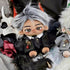 niannyyhouse 20cm Plush Doll Clothes Coat Shirt Pants Vest Belt Tie Accessories Suit 8in Doll Dress Up (Black)