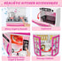 57 PCS Kitchen Playset for Girls - 5-in-1 Toddler Mini Kitchen with Realistic Lights & Sounds, Pink
