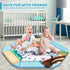 8-in-1 Tummy 6 0-3-6-9-12 Baby Gym Play Mat, Time Mat & Ball Pit with Toys, Washable Baby Activity Play Mat for Visual