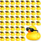 150 Pcs Yellow Mini Rubber Ducks in Bulk with Sunglasses, Christmas Duck Gifts for Baby Shower & Birthday Party