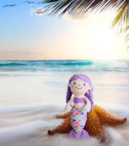 illuOKey 16 Inches Mermaid Doll for Girls, Mermaid Princess Plush, Soft and Snuggly Plush Animal, Lovely Bright Colors