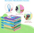 XBagSJ 5PCS Baby Bath Books for Toddlers Learning The Names of Animals, Fruits, Vegetables, Transportation, Colorful