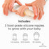 Forage Feeder - Soothing Silicone Frozen Baby Food Teething Toy, Pacifier Fruit Feeder, BPA Free - Bloom