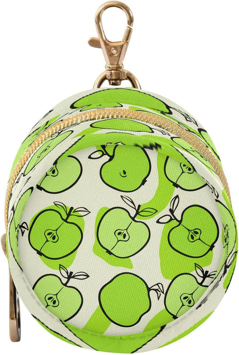 Nesatuwa Fresh Green Apples Pacifier Holder Case with Clip Portable Small Travel Pacifier