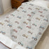 Selgkds Country 60x80inch Pastel Farm Trucks Meadow Baby Blankets for Girls Boys Boho Tractors Ducks Bees Leaves