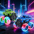 2 3 4 5 6 (2 Pack) LODBY Monster Trucks Toys for Toddlers, Light-Up Trucks & Cars Toys for Year Old Boy Christmas