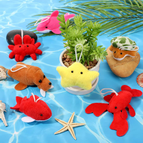 Deekin 100 Pack Mini Stuffed Animals, Bulk Small Plush Animal Toys, Tiny Critter Keychain Set for Kids Party Favors