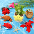 Deekin 100 Pack Mini Stuffed Animals, Bulk Small Plush Animal Toys, Tiny Critter Keychain Set for Kids Party Favors