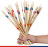 41 Piece 12 Inch Bamboo Pick Up Sticks Game - Classic Family Board Game Gift for Adults & Kids