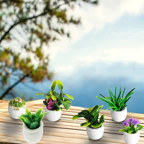 Cayway Dollhouse Plant Miniature - 20 PCS Mini Potted Plants for Dollhouse Garden Decorations