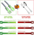 Construction Toddler Utensils - Toddler Forks and Spoons - Toddler Spoon and Fork Set - for Toddler Utensils - Baby Utensils - Portable Utensil Set for 1 2 3 4 5 years old - Green by Deinyi