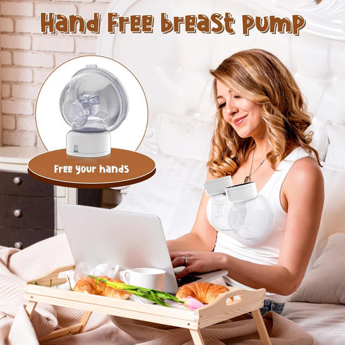 OTEEIDA MY-376 3 &9 24mm 2 Pack Hands Free Breast Pump Wearable - Strong Suction & Low Noise Wearable Breastfeeding