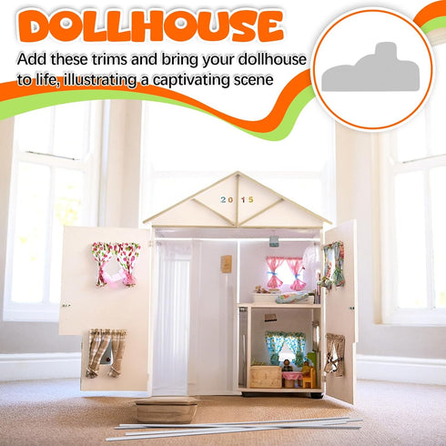 Relaxgiant 12 3 1: 12 16'' Slimline) Pcs Miniature Dollhouse Trim Dollhouse Accessories Styles on Scale Long Wooden