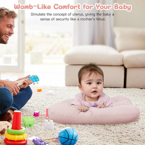 PGONEEE 0-18 Baby Lounger for Newborn, Bionic Design Baby Lounger, Soft Organic Cotton Breathable Lounger for Infants