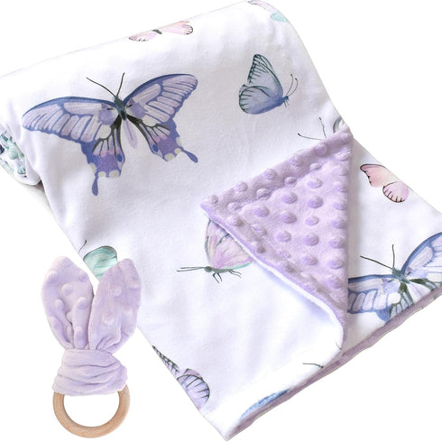 Baby Blankets for Boys Girls, Soft Minky Blanket for Newborn Infant Toddler, Crib Stroller Nursery (Butterfly)
