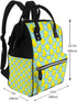 LYPZMET Backpack Yellow Rubber Ducks Diaper Bag For Baby Girls, Mom Waterproof Large Nappy Bags For Women