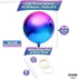 KatchOn Purple Galaxy Balloons, 22 Inch, Pack of 6 Round 4D Metallic Balloons for Birthday Party Decorations