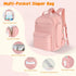 34L Backpack Pack Expandable Diaper Bag Baby Travel Bag with Changing Pad, Waist & Stroller Straps, Lightweight