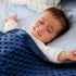 30 40) Pro Goleem Baby Soft Minky Dot Blanket with Silky Satin Backing Baby Gifts for Boys and Girls (Navy Blue, x
