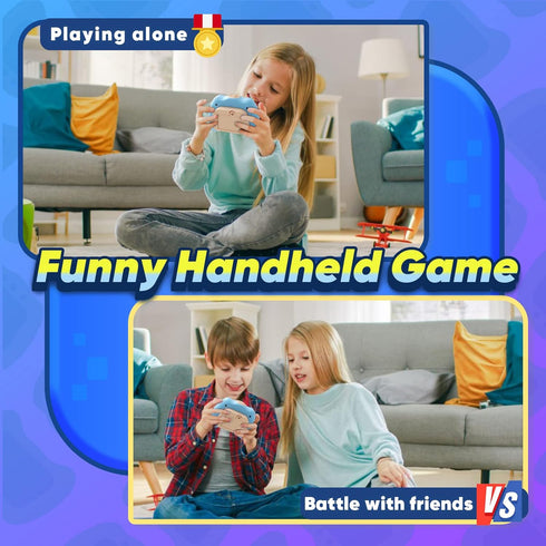 Handheld Game for Kids 6-12, Sensory Fidget Toys, Birthday Gifts for 6-12 Year Old Boys & Girls - Blue