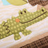CribMATE Elephant Giraffe Lion Crocodile Quilted Crib Comforter Baby Girl/Toddler Crib Comforter Baby Gift Idea (Green