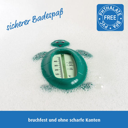 Reer Child-Safe Green Turtle Bath Thermometer by