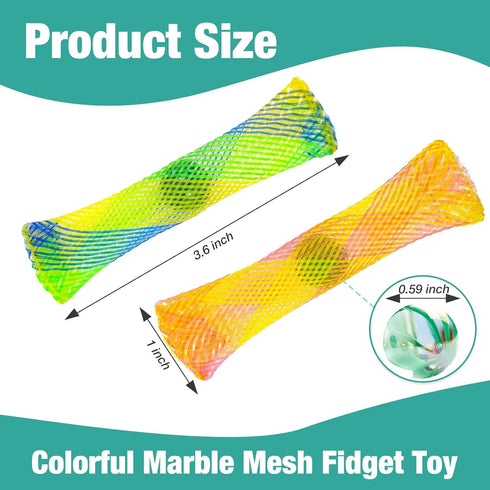 120 Set PCS Fidget Toys Marble Mesh Fidget Toys Bulk, Stress Relief Sensory Colorful Fidget Toy for Adults with ADHD