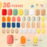 36PCS 3 4 5 3-5 Wooden Stacking Rocks Building Blocks, Montessori Toys for year old Stacking Game Sensory Preschool