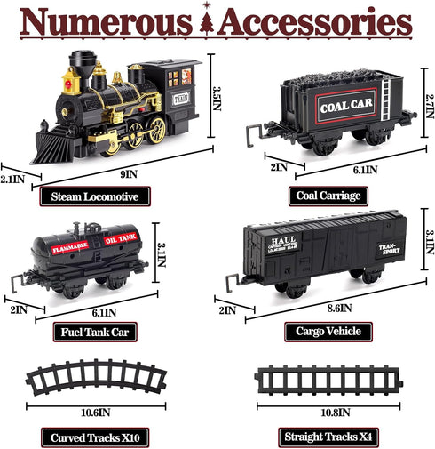 Sets 3 4 5 6 7 8+ MT241008 Gloween Train for Christmas Tree - Christmas Train for Under The Tree, Electric Train Toy