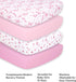 4-Pack Set The Peanutshell Fitted Crib Sheet - Super Soft & Breathable Baby Girl Crib Sheets, Nursery Decor, Fit