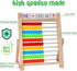 Wooden Abacus for Kids Math - Educational Counting Toy with Sticks and Number Alphabet Cards