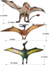 Gemini&Genius 3pcs Pterodactyl Action Figures, Realistic Flying Dinosaur Pteranodon Dino Toys Cake Toppers Set for Kids