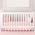 Hahafelt 28"x 52" 14" 4-Sided Scalloped Crib Skirt for Baby Girl Nursery, with Drop, Dust Ruffle, Soft Breathable