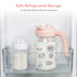 Papablic Glass Formula Pitcher, Fast Baby Breastmilk Maker with Mixing Handle Lid, Wide Mouth Mason Jar Breast Milk