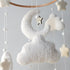 Goukurlsma Boho Cloud Moon Crib Mobile Boho Baby Mobile for Crib Neutral Clouds, Moon & Stars Design Nursery Mobile