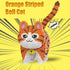 Set8000PCS HONLANCH Animal Orange Striped Bell Cat Micro Building Blocks Gift for Adult and Kid
