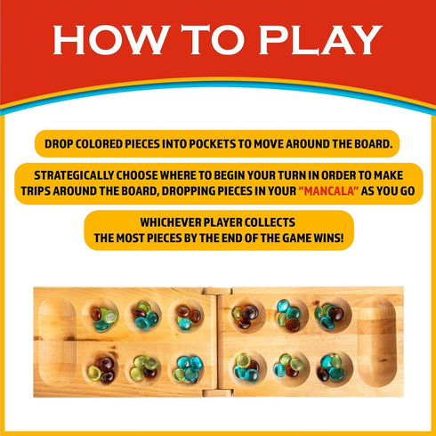 Classic Mancala - Timeless Strategy Game for Friends and Family - Fun Board Game