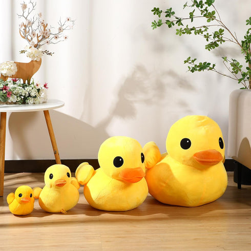 Leyndo 2 Pcs Giant Plush Yellow Duck, Soft Stuffed Animal Toy Duck Plush Pillow for Boys Girls Birthday Gift