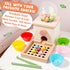 QimuMku 9.6" Counting 3 4 5 4-8, Wooden Gumball Machine Montessori Toys for Years Old Boys Girls, Toddler Preschool