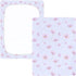 miaozhen 1 Pack 52x28 Cotton Baby Crib Sheets Ultra Soft Daisy Flower Pastel Purple Playard Mattress Sheets for Nursery