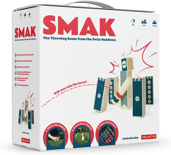 Helvetiq SMAK The Throwing Game - Fun Outdoor Game for 2-6 Players, Lawn Game for Kids and Adults