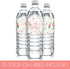 Baby in Bloom Baby Shower Water Bottle Labels - 20 Waterproof Stickers for Pink Floral Boho Girl Baby Shower