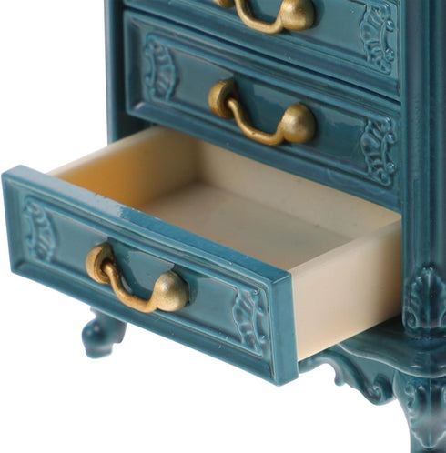 1:24 Toyvian Dollhouse Cabinet Miniature Drawer Cabinet Scale Mini Wood Cabinet Wooden Storage Dresser for Dollhouse