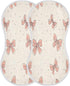 YETTASBIN Light Pink Bow Muslin Baby Burp Cloth, Super Soft Absorbent Cotton Burp Rag Baby Bibs Feeding Cloth