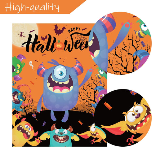 Halloween Party Games Pin Eye on The Monster Game, Reusable Halloween Party Favor Supplies for Kids
