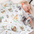 HOMRITAR Baby Blanket for Boys Girls Soft Plush Minky Blanket with Double Layer Dotted Backing for Toddler Nursery with Woodland Animals Printed 30 x 40 Inch(75x100 cm) by HOMRITAR