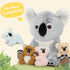5Pcs 17.7 Inch, 4 Koala Bear Stuffed Animal Mom Koala Plush Toy with Adorable Babies Plushies in Zippered Back