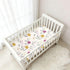 miaozhen 1 Pack 52x28 Cotton Baby Crib Sheets for Boys Girls Ultra Soft Snowfall Berry Cream and Gold Crib Mattress