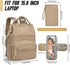 Xocvji Backpack Backpack Diaper Bag with Portable Changing Pad, Large Wide-Open Baby Diaper Bag with Insulated Pockets